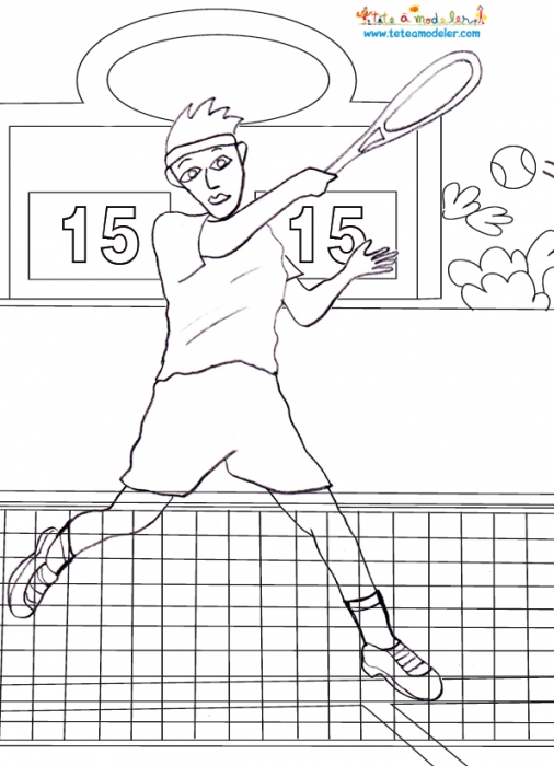 Dessin tennis a imprimer