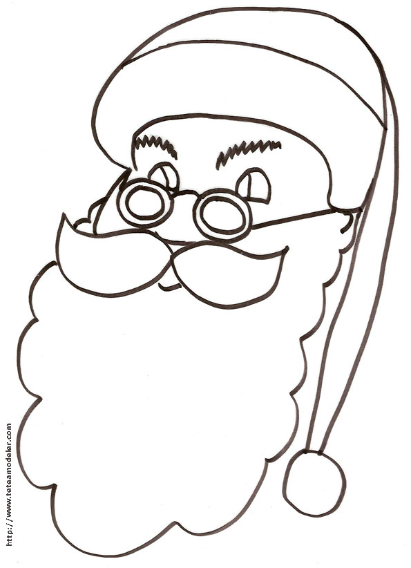 coloriage tete de pere noel