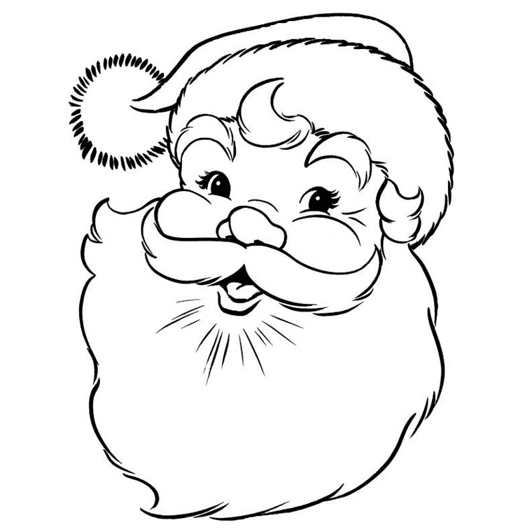 25 Frais Tete Pere Noel Dessin