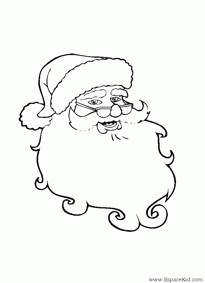 coloriage tete de pere noel