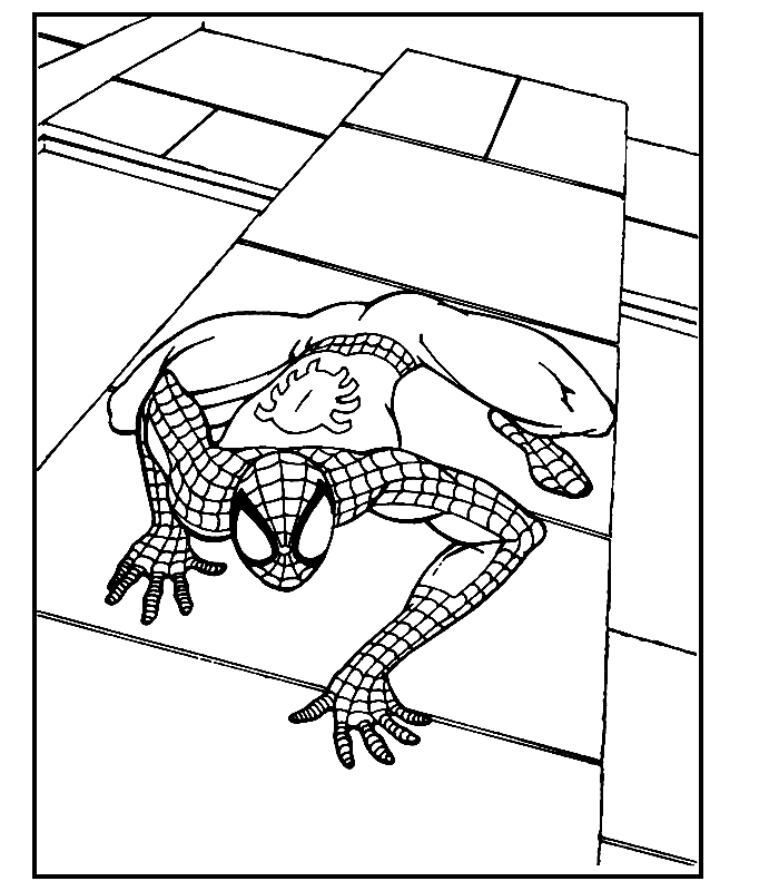 coloriage à dessiner spectacular spiderman