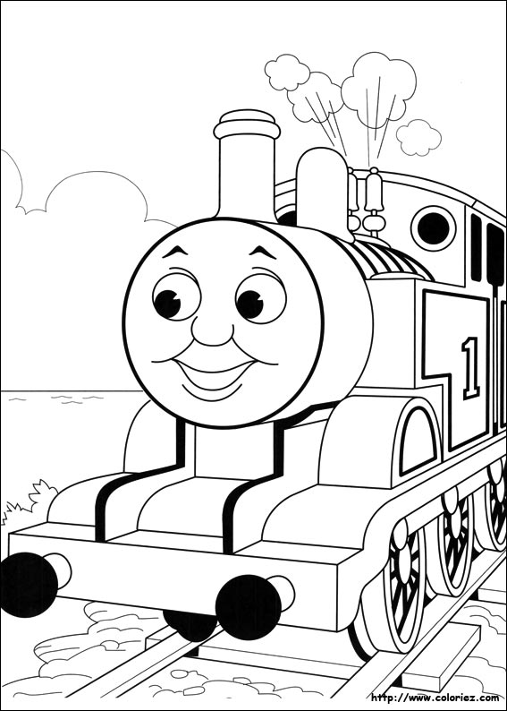 dessin  colorier thomas le train et ses amis