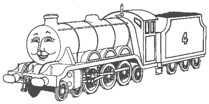 thomas the train clipart black and white - photo #5