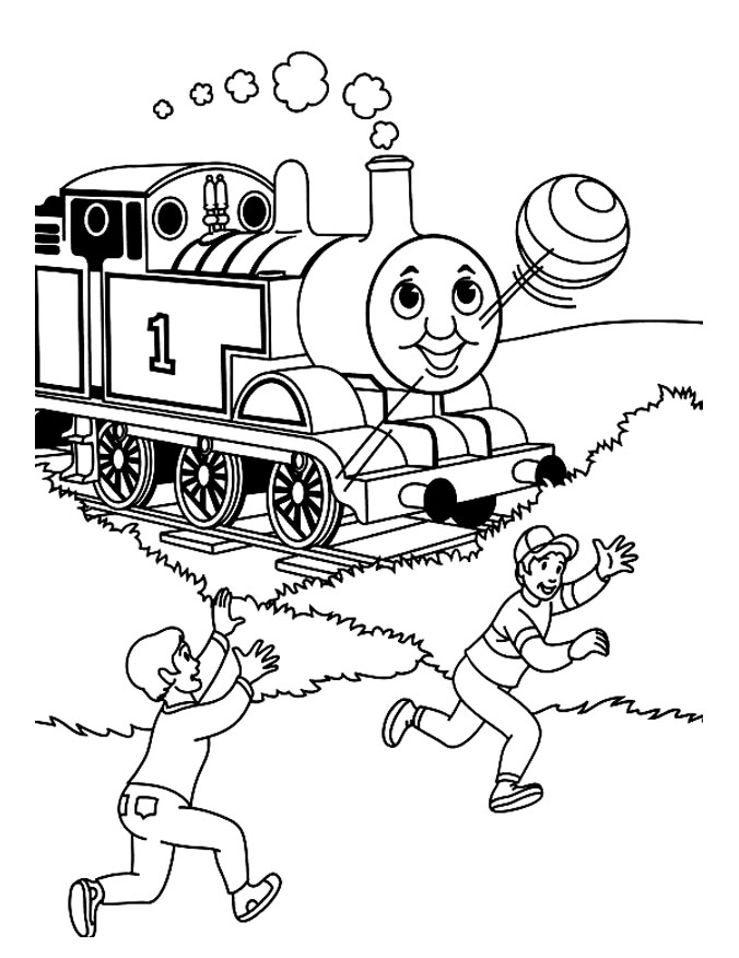 coloriage thomas le train et ses amis