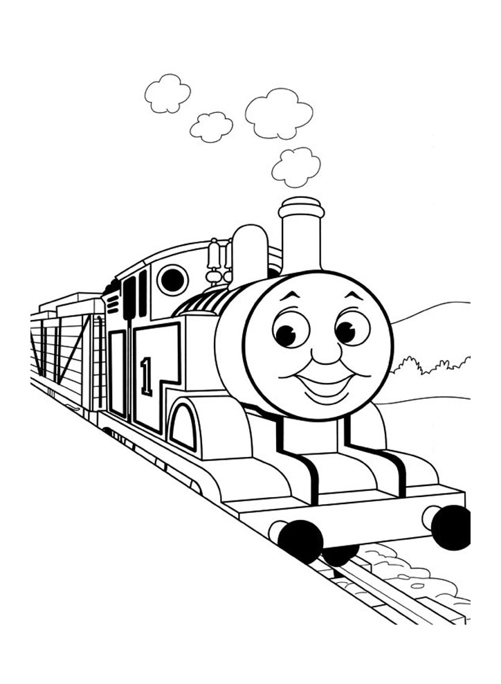 coloriage à dessiner de thomas et ses amis