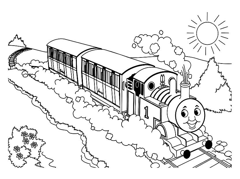 coloriage thomas le train et ses amis