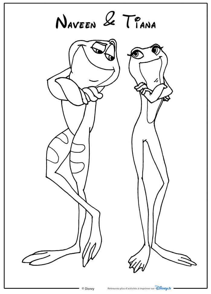 Coloriage Tiana à colorier - Dessin à imprimer dessin à colorier tiana et naveen