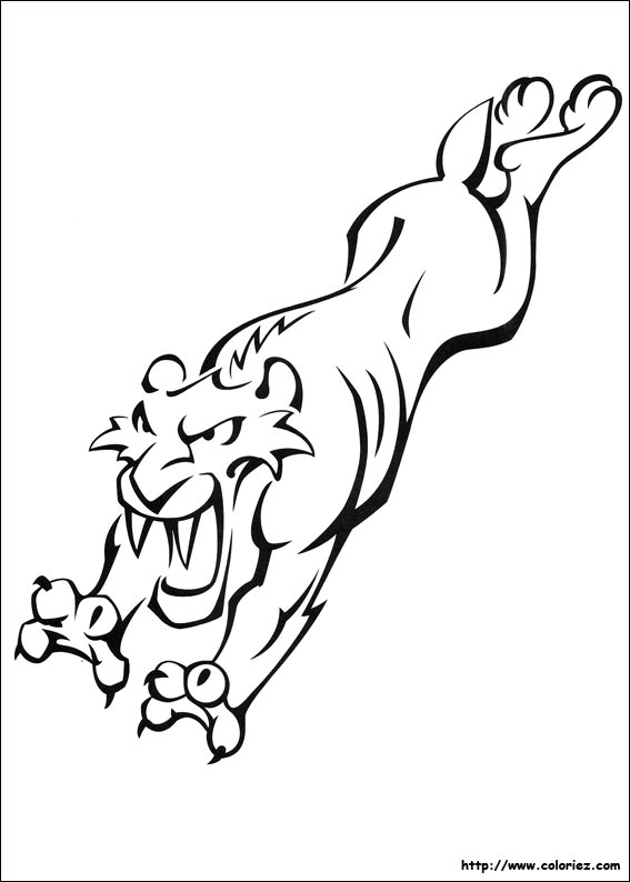 13 dessins de coloriage Tigre A Dent De Sabre à imprimer