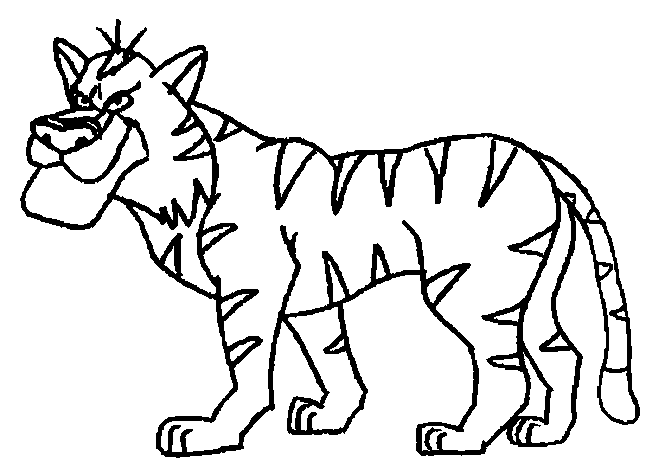 dessin de tigre à colorier