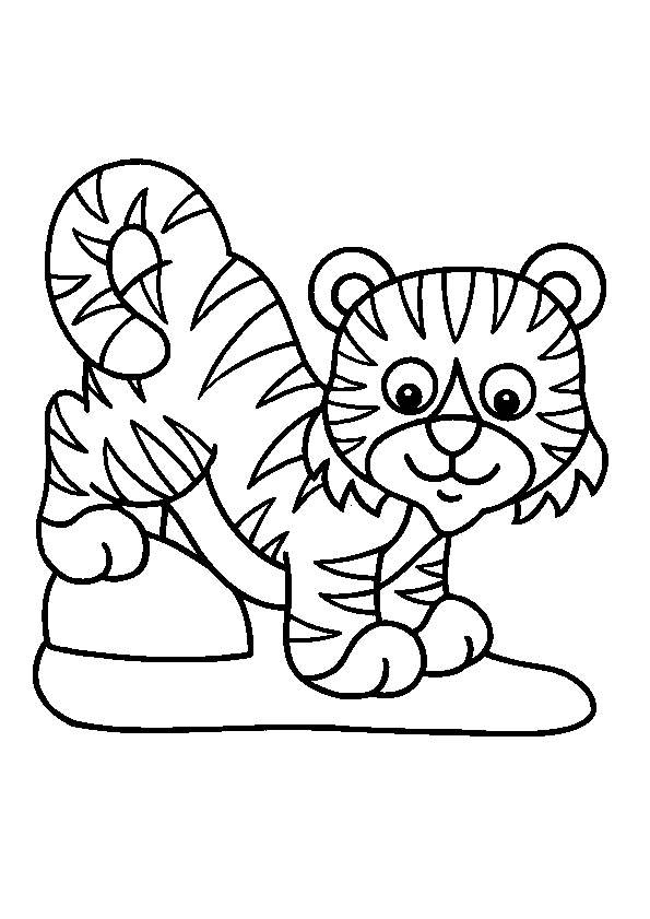 dessin tigre a dent de sabre