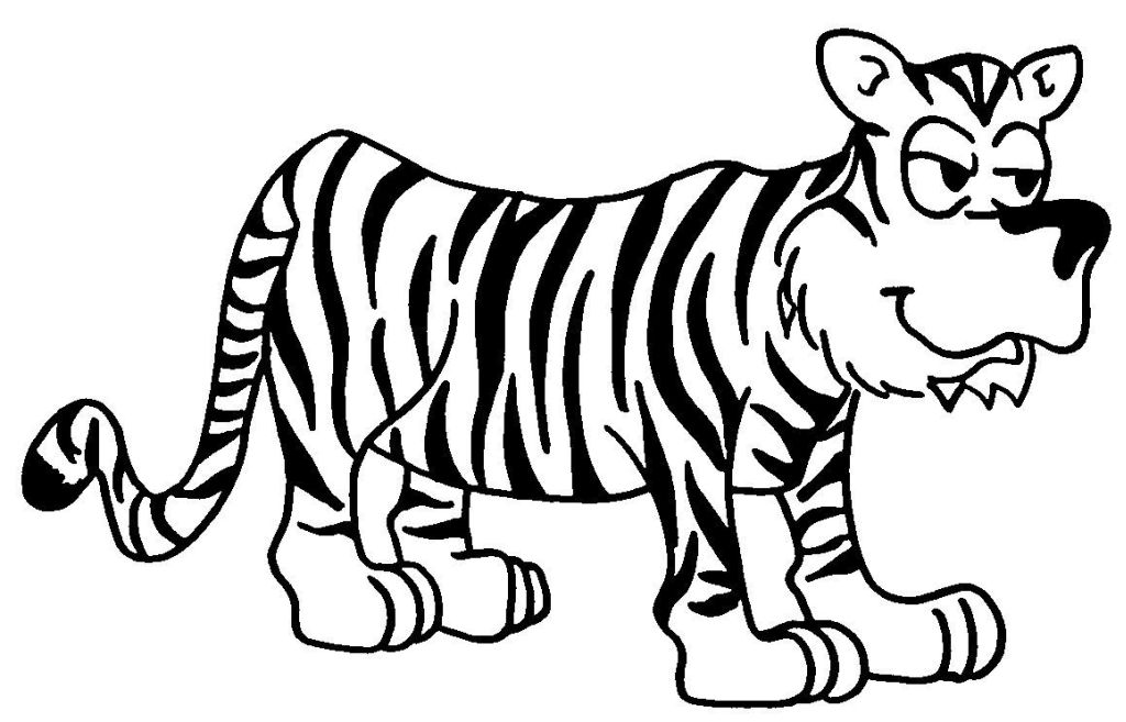 dessin à colorier tigre imprimer
