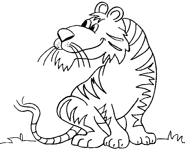 dessin à colorier tigre fort boyard
