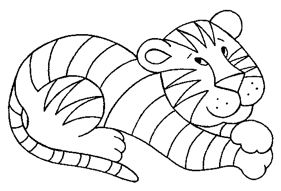 coloriage à dessiner tigre blanc