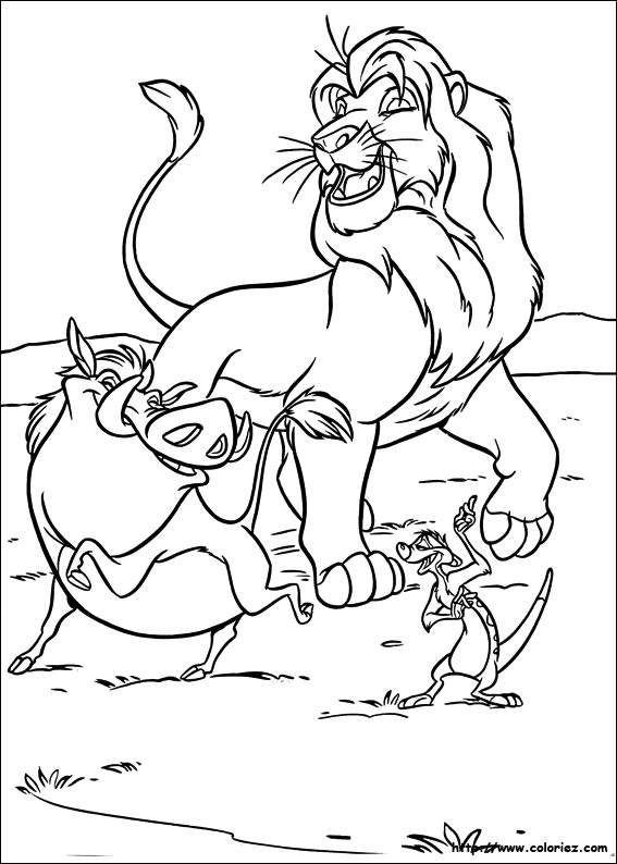 dessin timon et pumba a imprimer