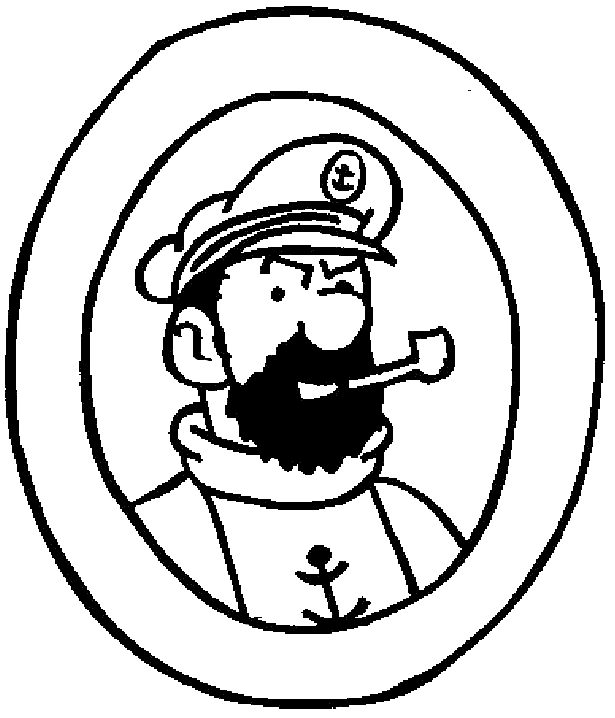 coloriage bateau la licorne tintin