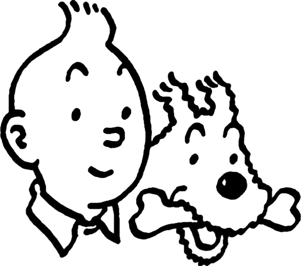 coloriage tintin a imprimer gratuit