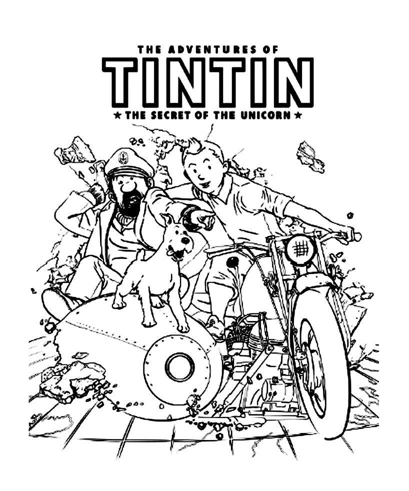 dessin gratuit tintin et milou