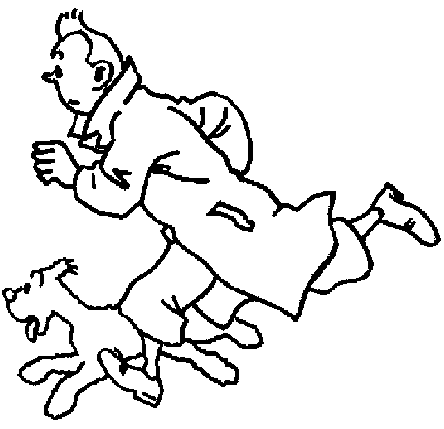 coloriage tintin et haddock