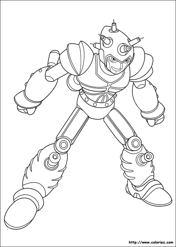 Coloriage à Dessiner Robot Combat