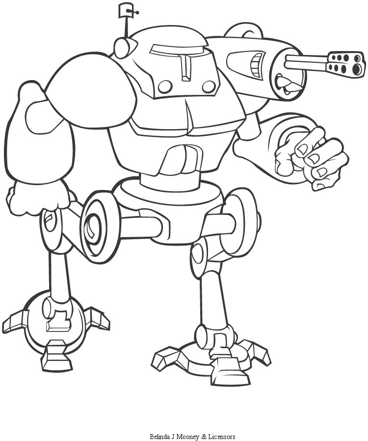 coloriage à dessiner robot maternelle