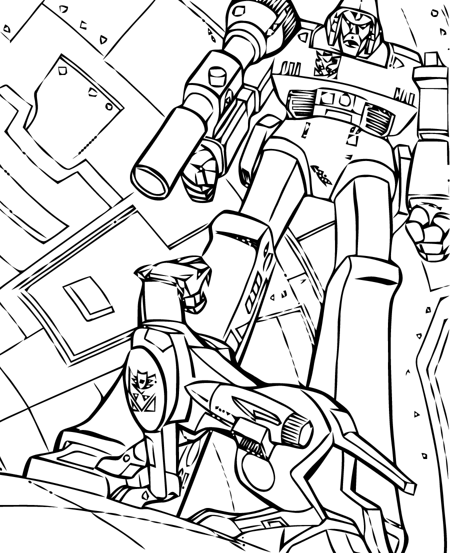 coloriage à dessiner robot transformers imprimer