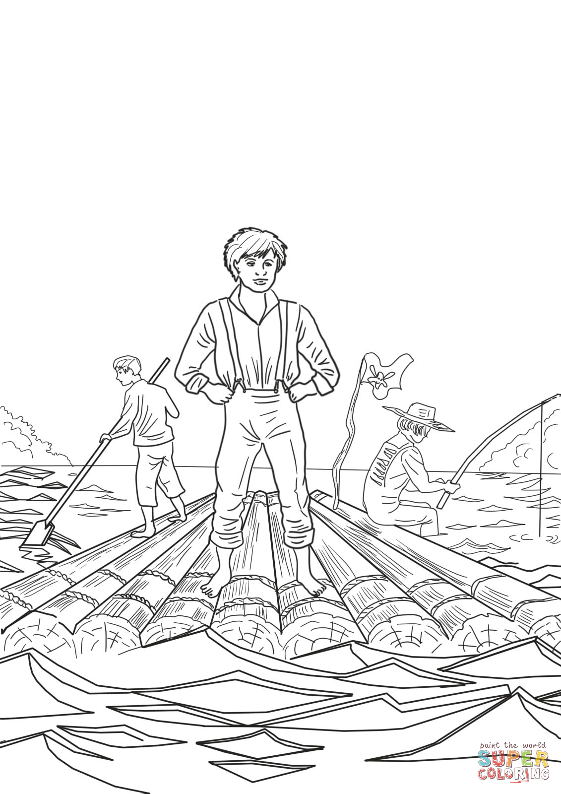 coloriage gratuit de tom sawyer