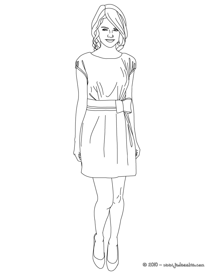 tag coloriage de top model à habiller