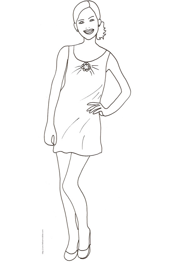 coloriage de fille top model en ligne