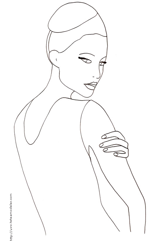 coloriage de top model a habiller a imprimer