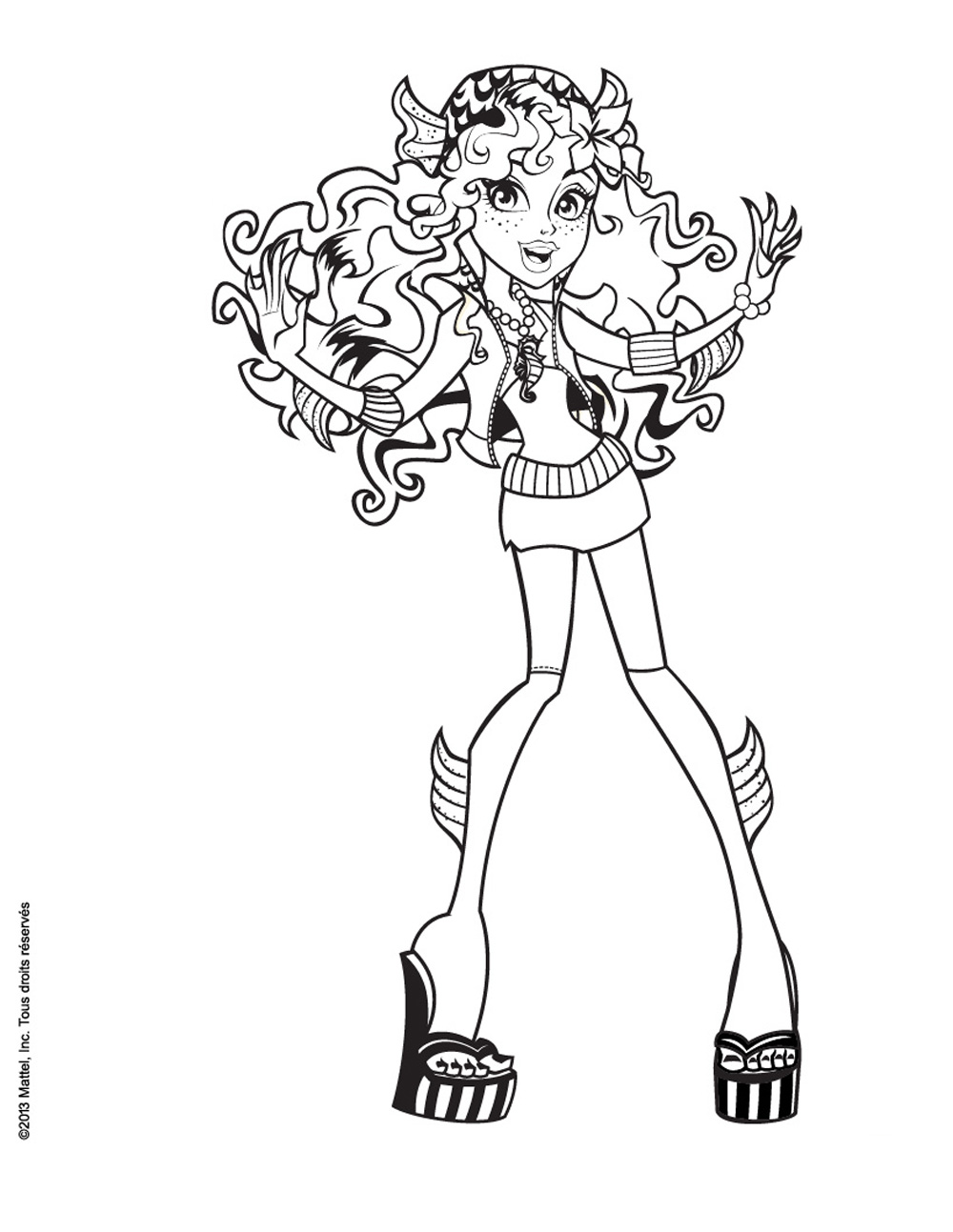 coloriage toralei monster high