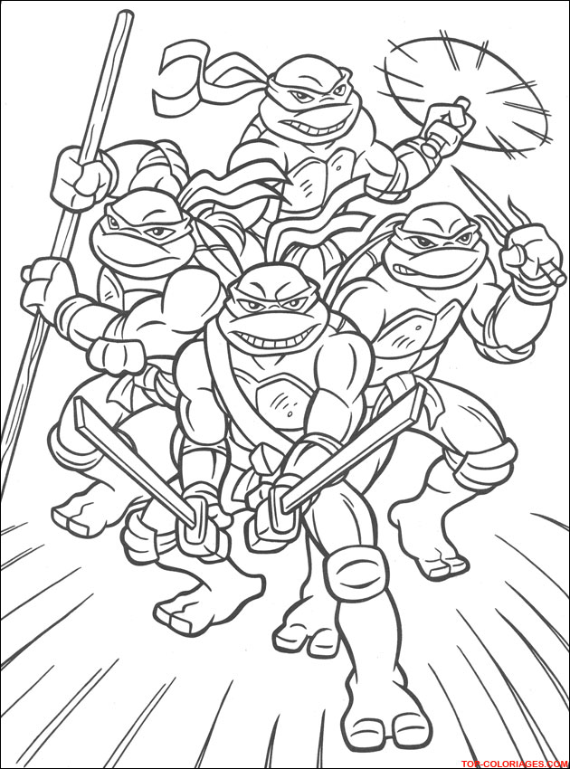 coloriage tortue ninja a imprimer gratuit