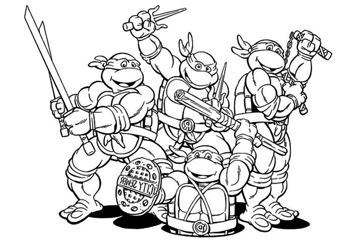 coloriage tortue ninja gratuit