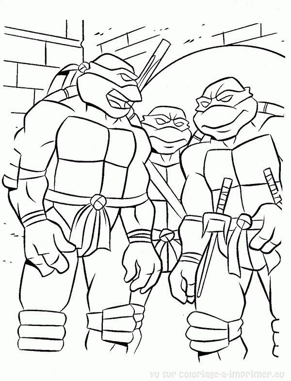 coloriage à dessiner tortue ninja nickelodeon