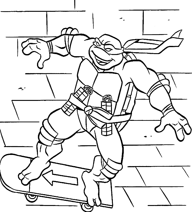 dessin à colorier a imprimer tortues ninja gratuit