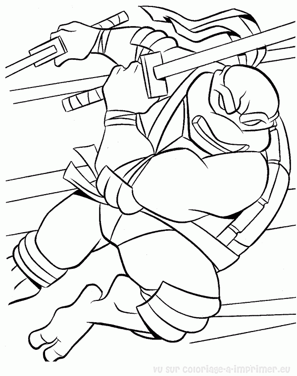 coloriage à dessiner tortue ninja en ligne