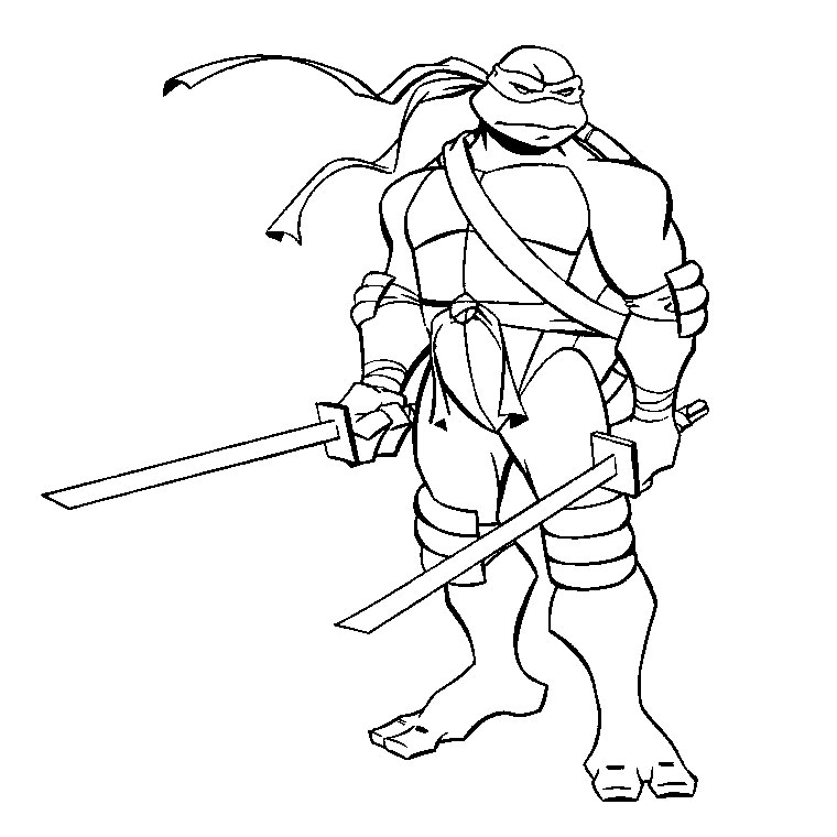 coloriage tortue ninja