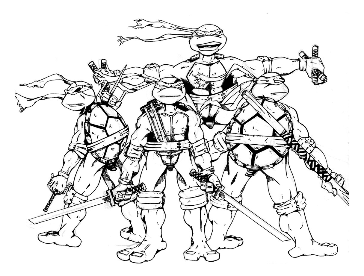 coloriage à dessiner tortue ninja imprimer gratuit