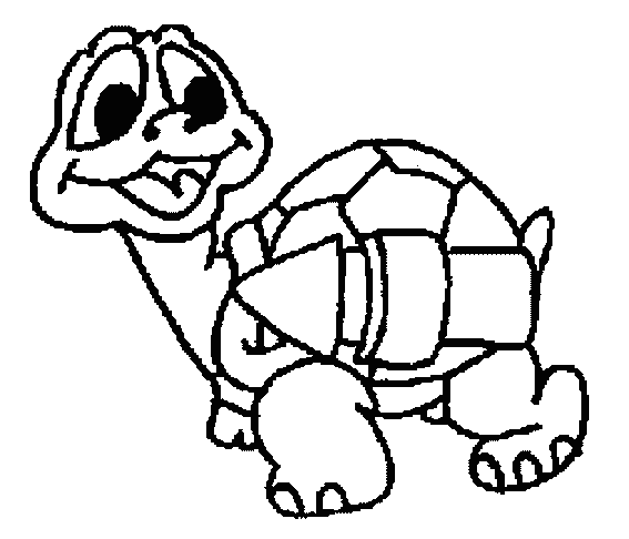 dessin tortue rigolote