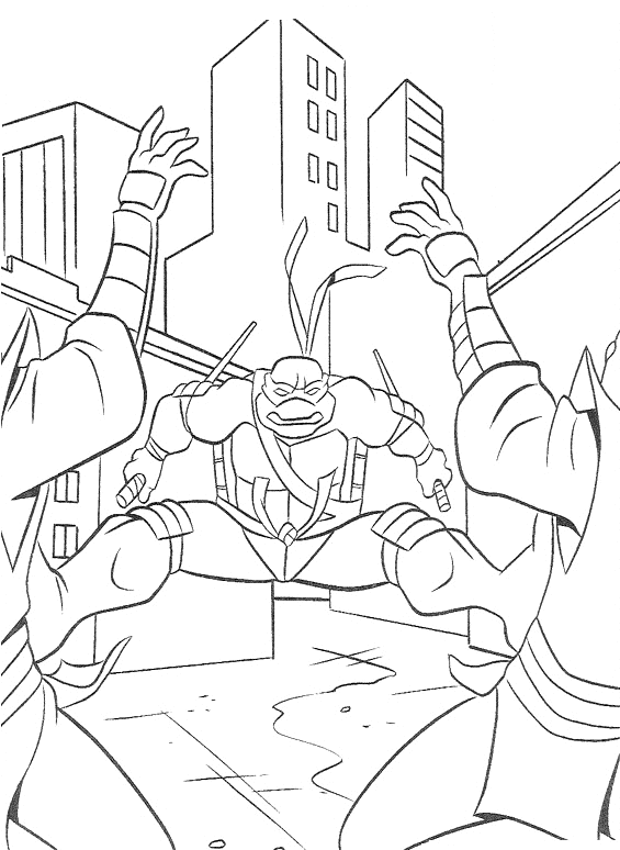 coloriage à dessiner tortue ninja gratuit