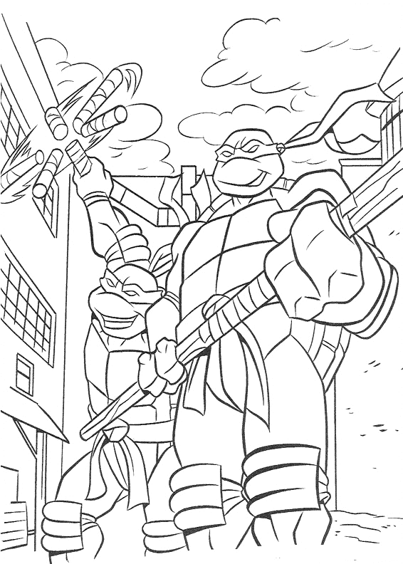 coloriage tortue ninja nickelodeon