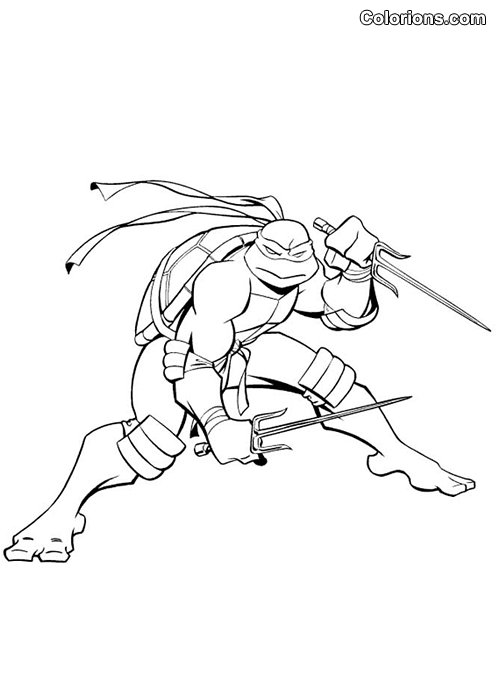 coloriage à dessiner tortue ninja shredder