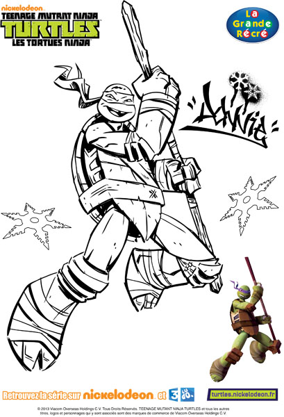 coloriage 4 tortues ninja