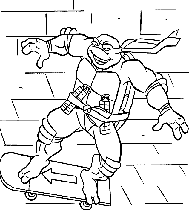 dessin à colorier tortue ninja shredder
