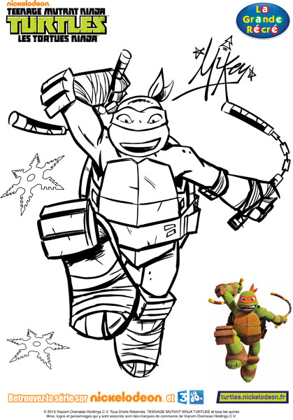 coloriage tortue ninja tfou