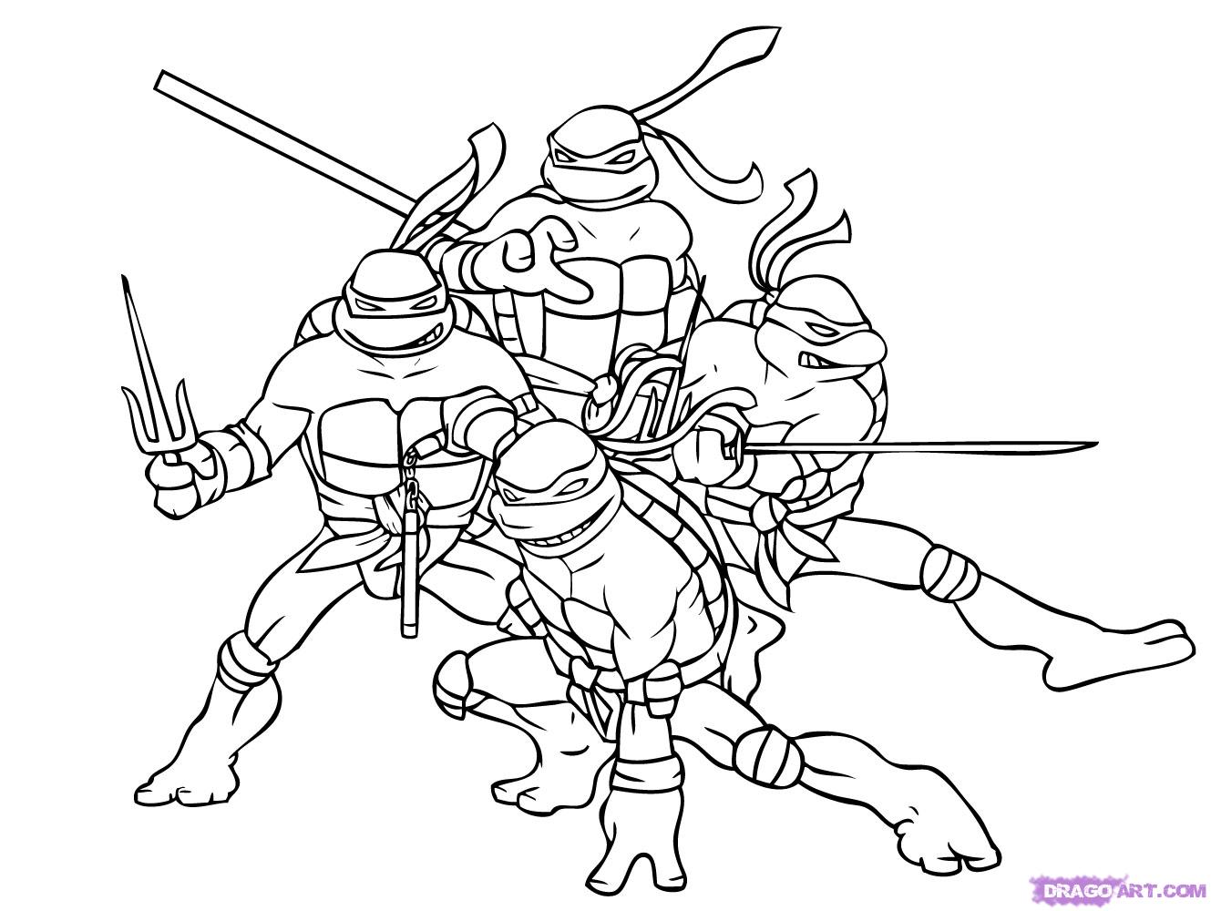 coloriage tortues ninja  imprimer