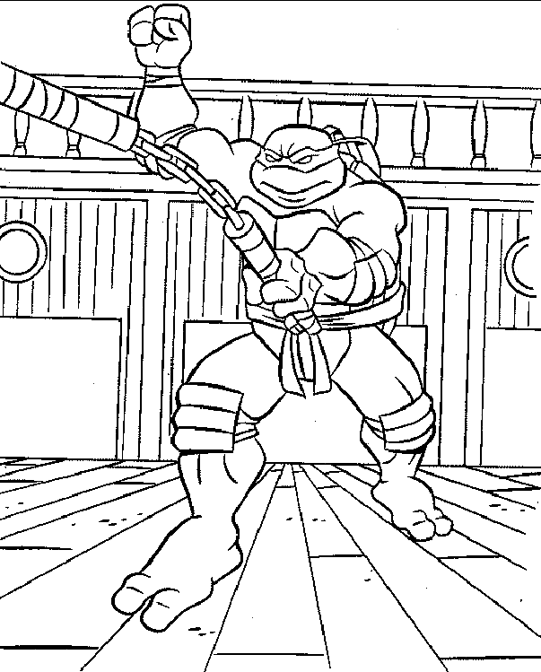 dessin tortue ninja donatello