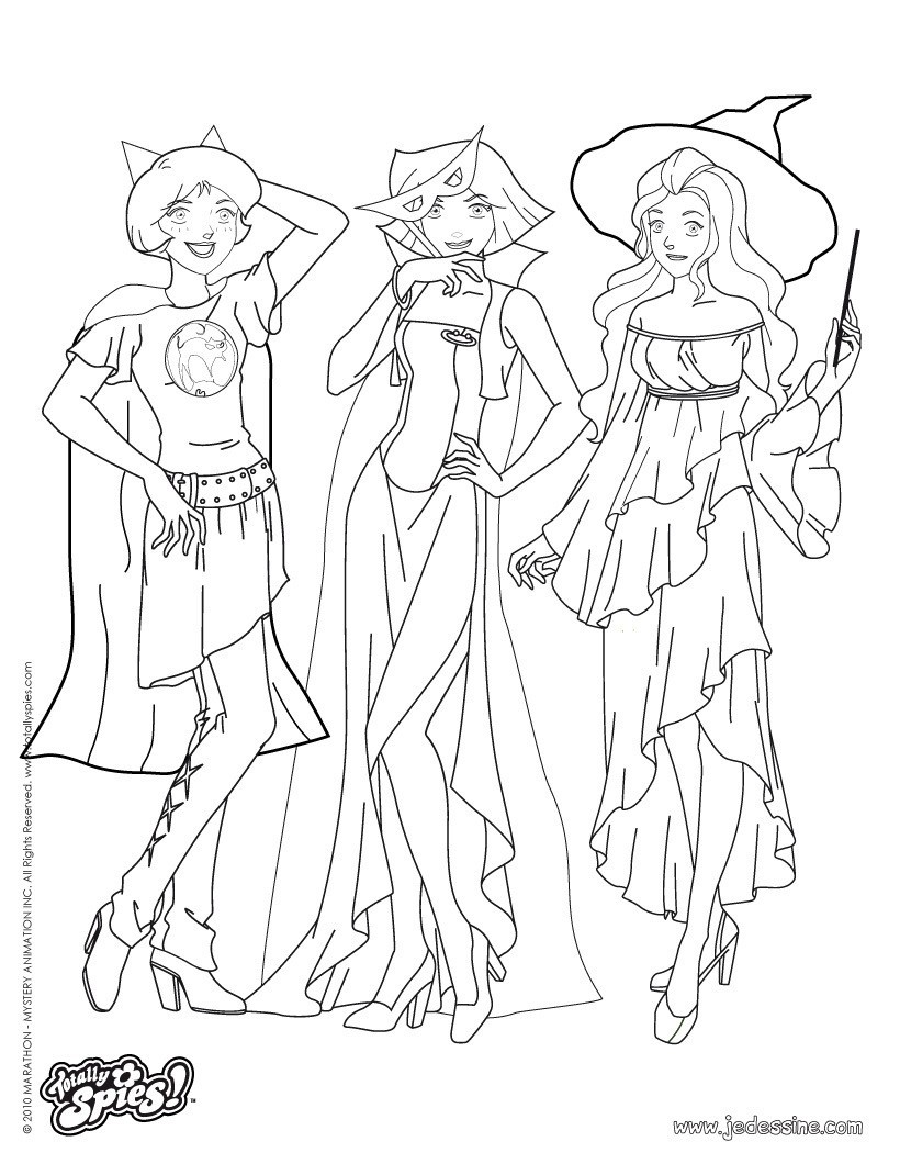 coloriage de totally spies