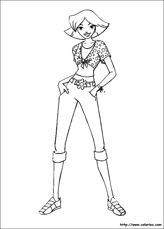 dessin à colorier totally spies a faire sur l'ordinateur