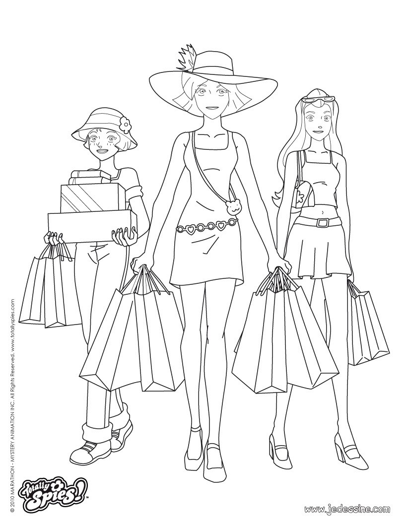 coloriage de totally spies clover