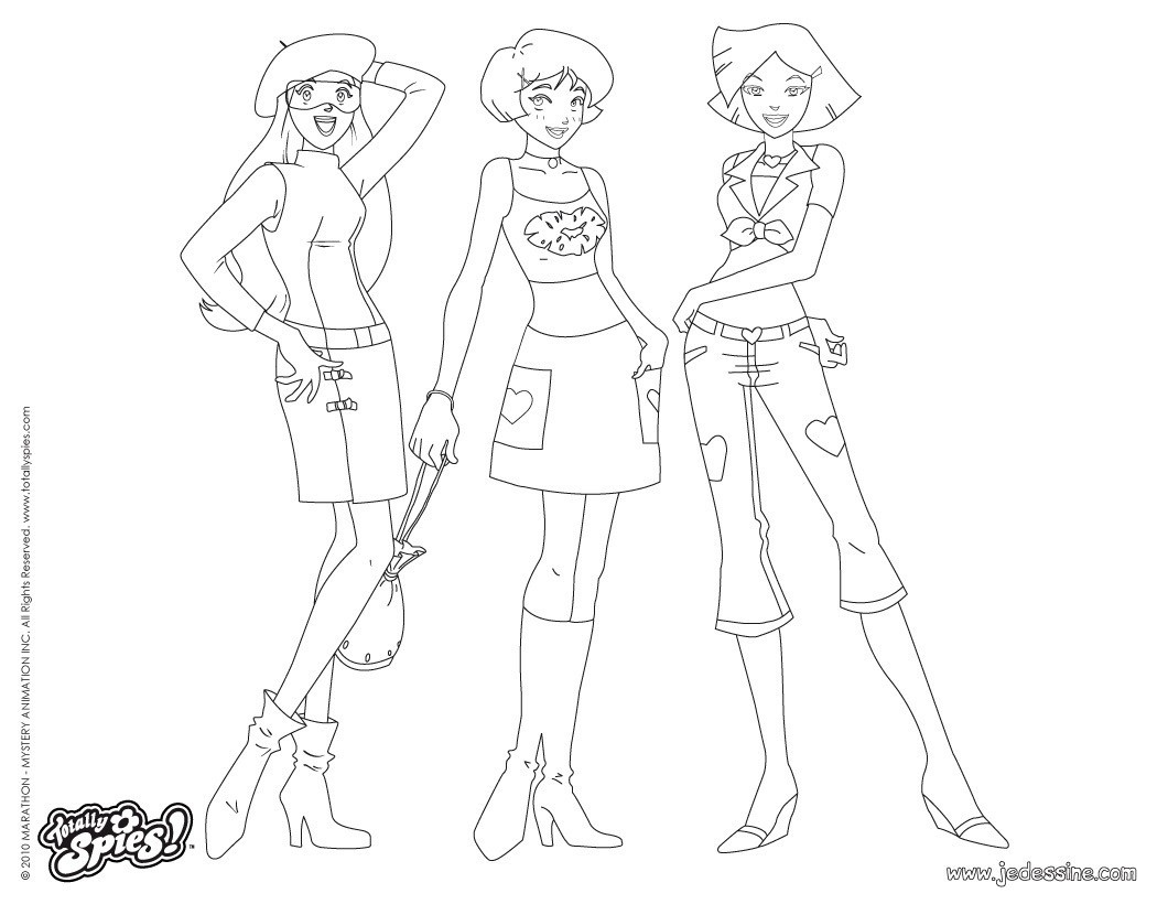 41 Dessins De Coloriage Totally Spies à Imprimer